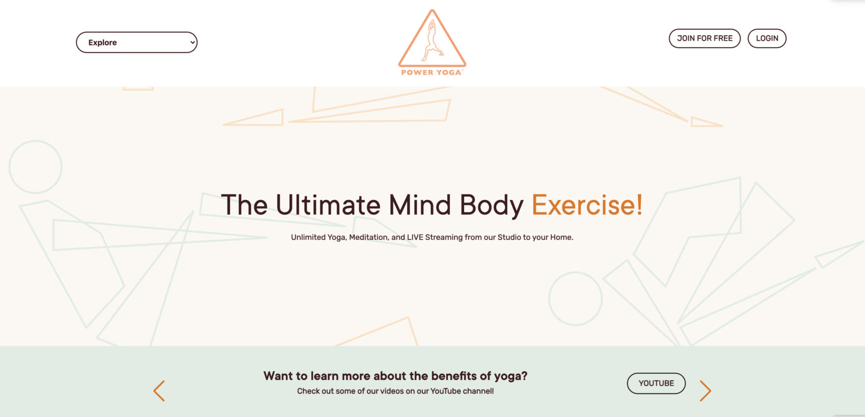 screenshot yoga website platform poweryoga flow with Bryan Kest strong workout from Ojai, CA